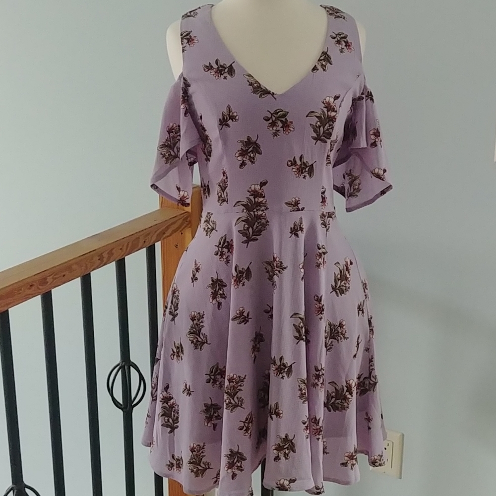 Purple floral dress